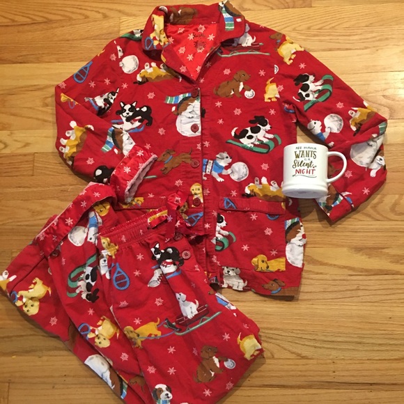 Nick & Nora Other - Nick & Nora red puppy winter pajamas size small